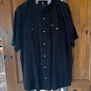 Ag Adriano Goldschmied Men's Dark Button Down Shirt